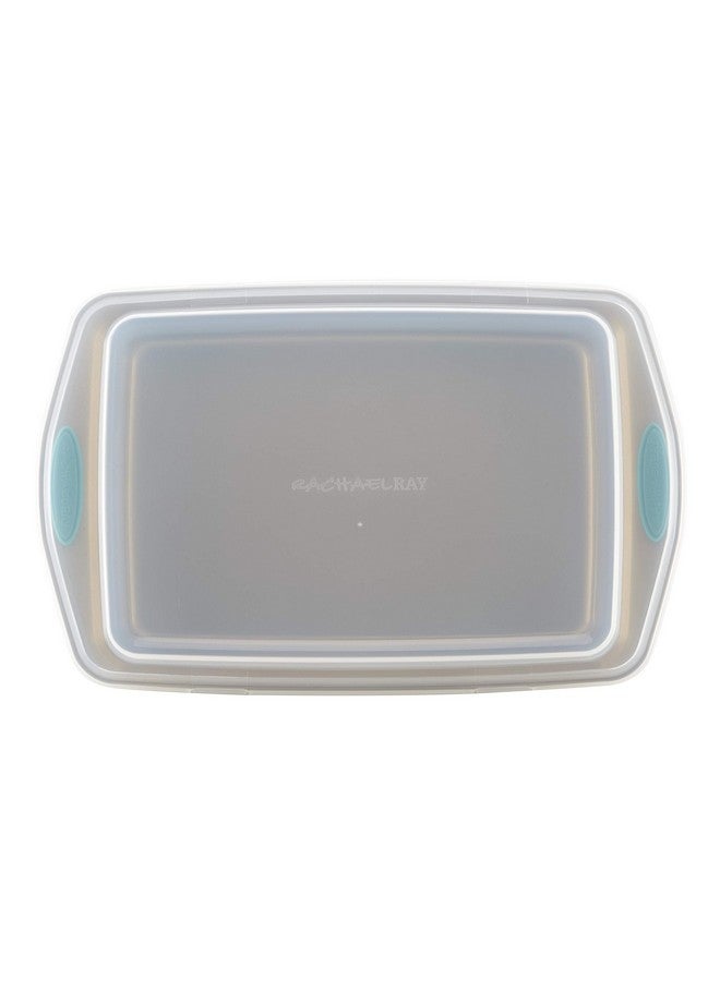 راتشل راي صينية خبز/كعكة غير لاصقة من راشيل راي كوتشينا مع غطاء ومقابض، مستطيلة - 9 بوصة × 13 بوصة، لون بني - Image 3