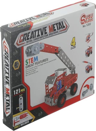 Susu Block Creative Metal Car Assembly Meccano, 121 Pieces - pzsku/Z461966042CD45EECD8D0Z/45/1745183751/dcef6d08-688b-45e8-b0f7-64c0a55c5136
