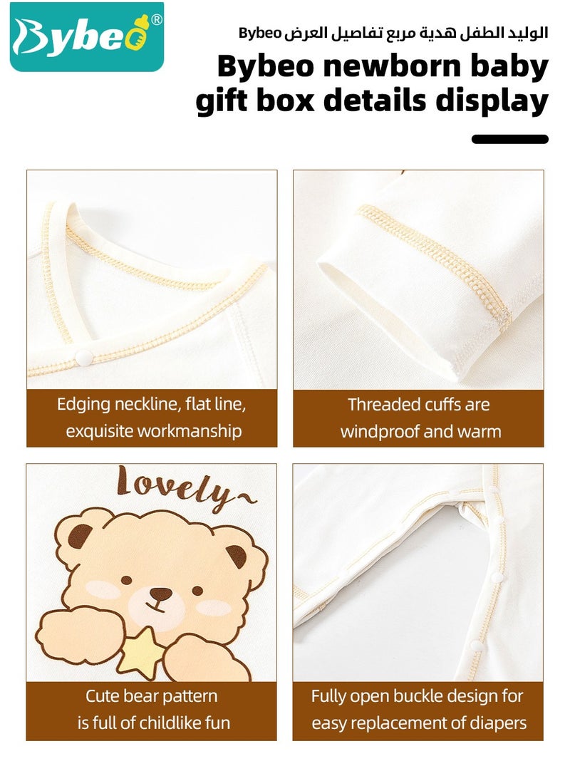 Bybeo - 26PCS Newborn Baby Gifts Set, Newborn Layette Gift Set, Baby Clothes Accessories Set for Boys and Girls, Premium Cotton, Perfect Gift Box for Spring Summer Autumn Winter Four Seasons - Image 1