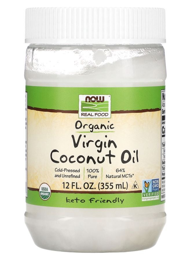 now Real Food Organic Virgin Coconut Oil 12 fl oz (355 ml)