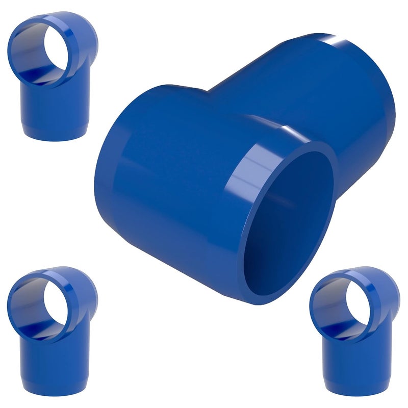 FORMUFIT F001STE-BL-4 Slip Tee PVC Fitting, Furniture Grade, 1" Size, Blue (Pack of 4) - Image 1