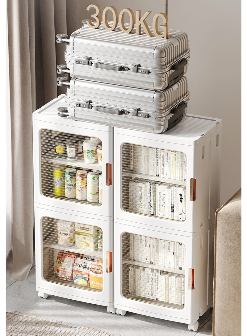 CityRiya-Long Tall Narrow Storage Cabinet, Kitchen Storage Bins, Pantry Storage Cabinet with Adjustable Shelves, Cupboard Closet, Storage Organizer for Bathroom, Living Room, Bedroom  - Image 3