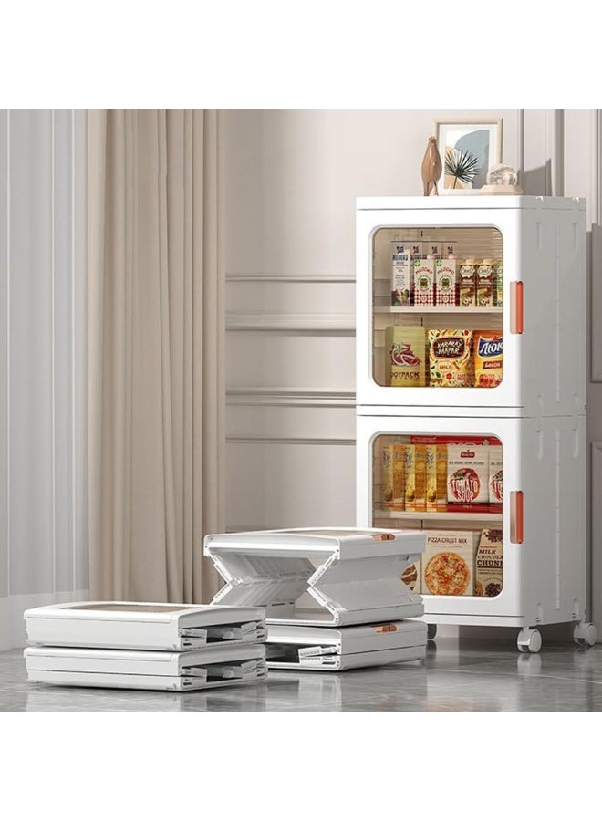 CityRiya-Long Tall Narrow Storage Cabinet, Kitchen Storage Bins, Pantry Storage Cabinet with Adjustable Shelves, Cupboard Closet, Storage Organizer for Bathroom, Living Room, Bedroom  - Image 1