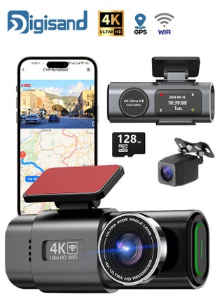 Dash Cam Dual Lens 4K UHD Recording Car Camera DVR Night Vision Video Recorder Built-In Wi-Fi Support GPS 24H Parking with 128GB Card - pzsku/Z46198B1DCA43D275D41AZ/45/1747724179/c322fe0a-02f5-40bb-903b-1c3dfc6b44bd