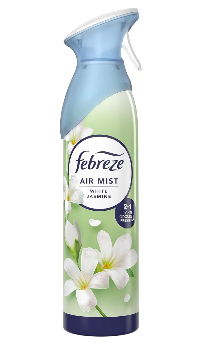 febreze Air Mist White Jasmine Scent, 2 In 1 Fights Odours & Freshens,185ml - Image 1