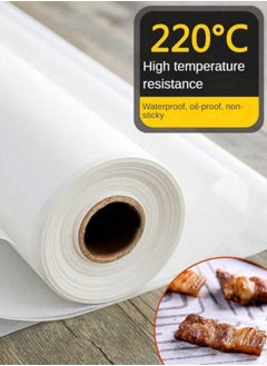 Generic Baking silicone oil paper white 20*0.3m, air fryer paper special oil blotting roll paper, oven food mat tray, Eid gift dessert making, suitable for family gatherings, festive parties, kitchen and bakery  - Image 3