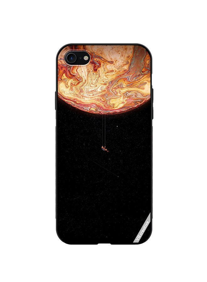 VR CREATIVE Protective Case Cover For Apple iPhone SE (2022) Black Galaxy Design Multicolour - Image 1