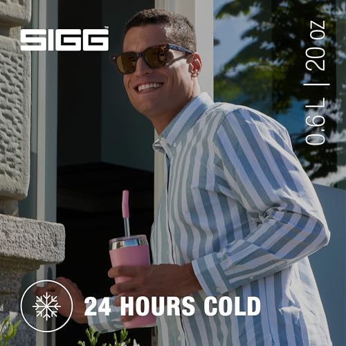 Sigg Insulated Travel Mug Helia Stainless Steel Tumbler with Lid Straw and Cleaning Brush BPA Free 15 Oz 20 Oz - Image 3