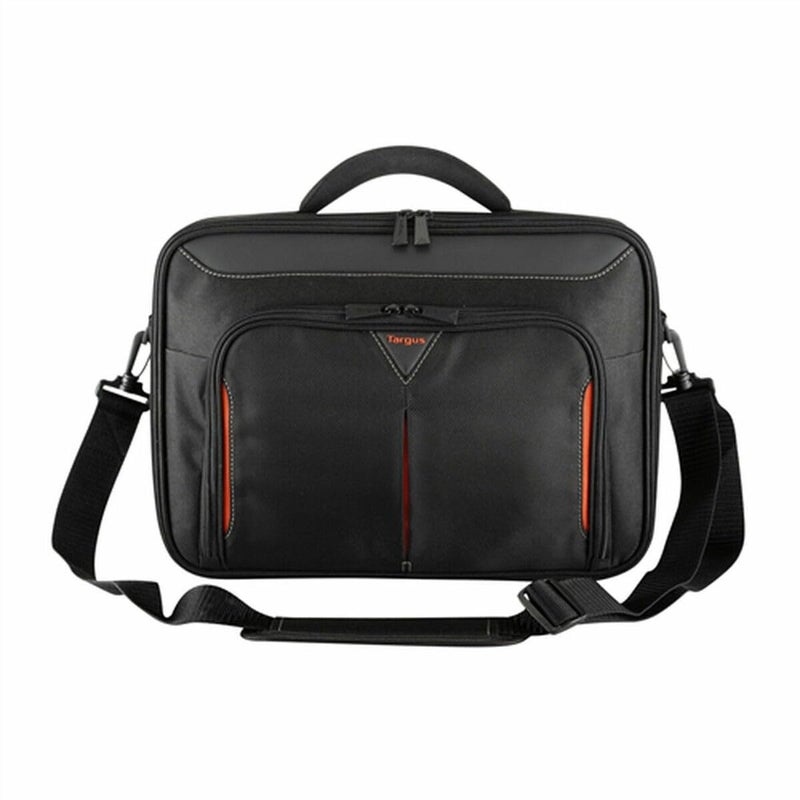 Targus Classic Clamshell Premium Protective Laptop Bag with Handles specifically designed to fit up to 14-Inch, Black/Red (CN414EU) - Image 3