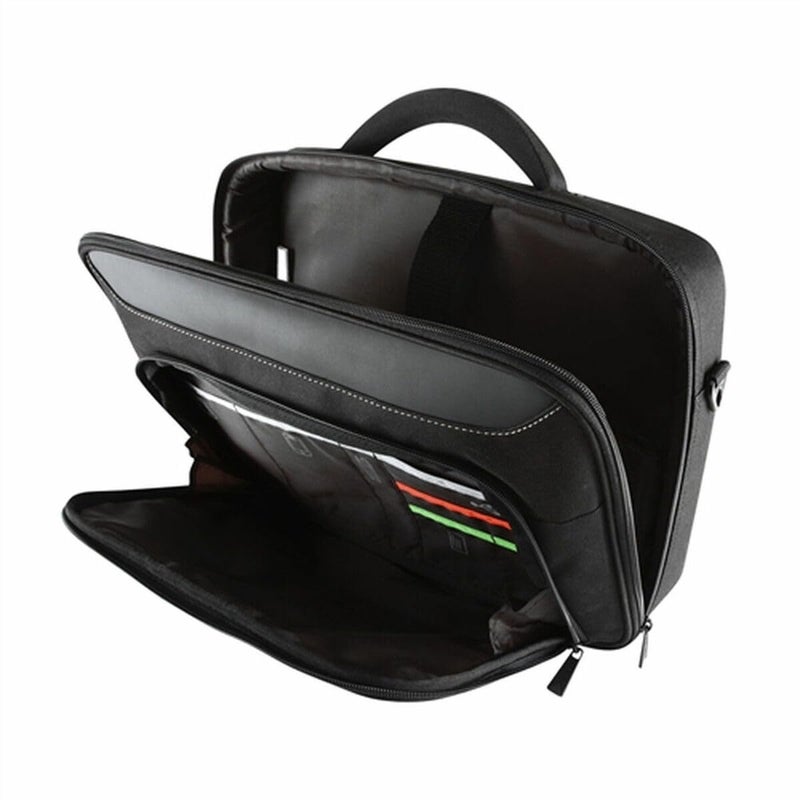 Targus Classic Clamshell Premium Protective Laptop Bag with Handles specifically designed to fit up to 14-Inch, Black/Red (CN414EU) - Image 2