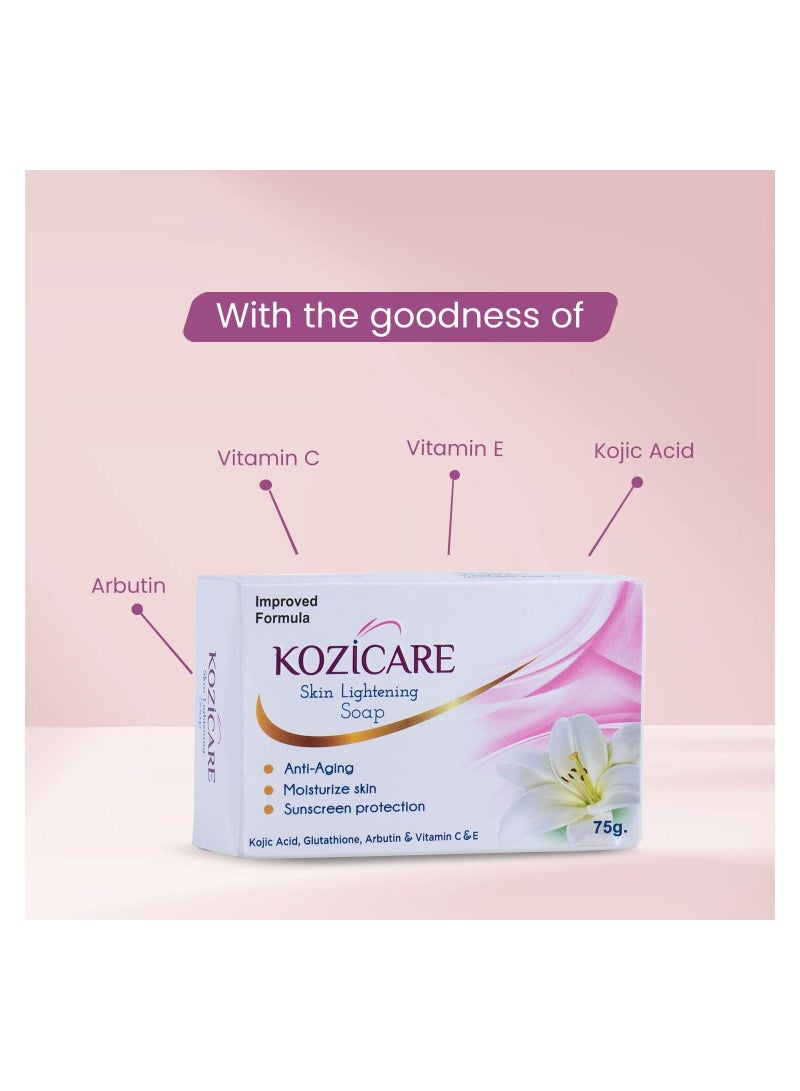 KOZICARE Skin Lightening Soap 75gm Pack Of 3 - Image 2