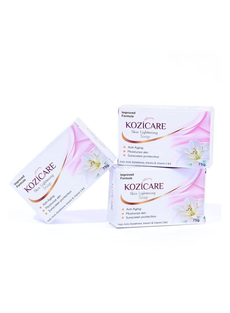 KOZICARE Skin Lightening Soap 75gm Pack Of 3 - Image 1
