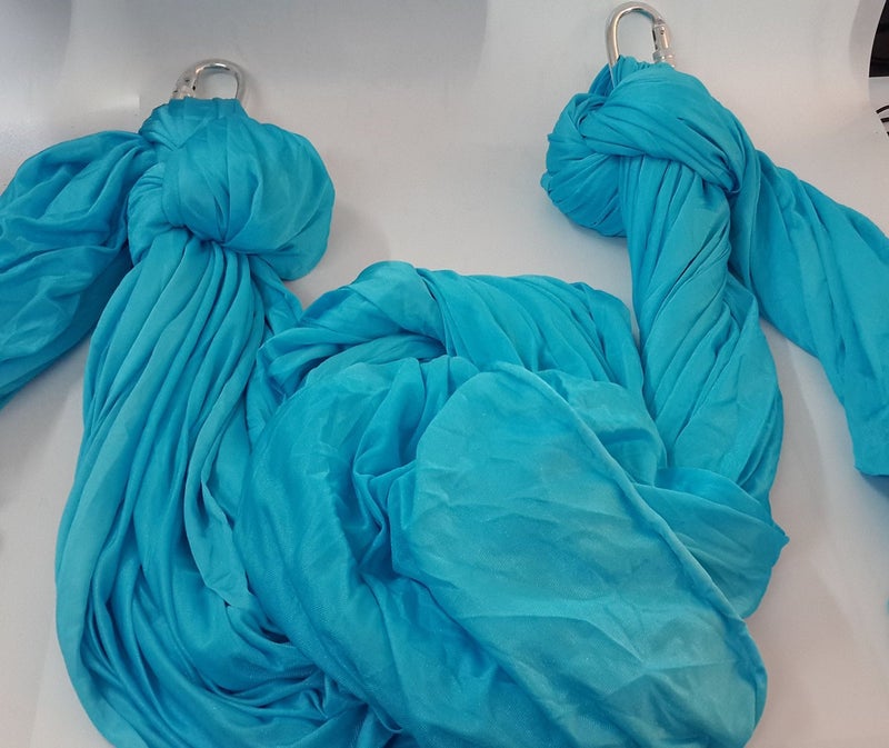 Dasking Aerial Silks Starter Kit - Durable 11Yards of Aerial Yoga Hammock with Hardware, Aerial Swing for Acrobatic Flying Yoga & All Levels (Aerial Rigging Point Up to 14ft) - Image 2