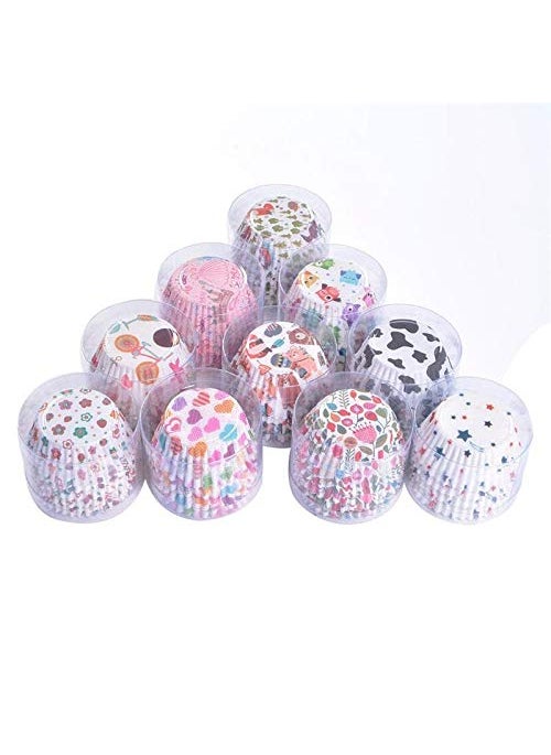 APSAMBR 150 pcs Dot Paper Wedding Cupcake Liners Muffin Cup Cake Baking Mold Case for Bakery Birthday 
