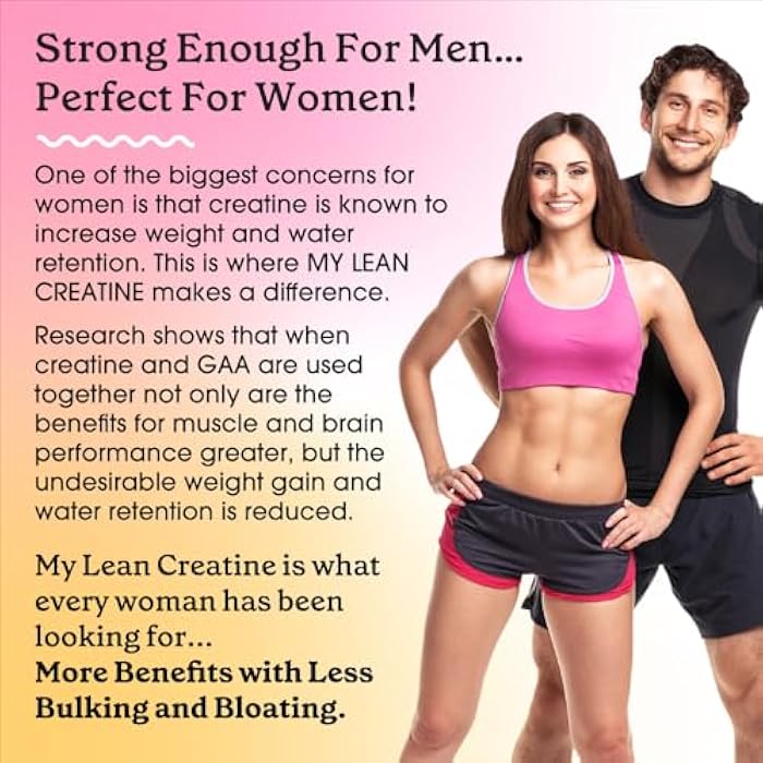 Fit & Lean Creatine for Women, My Lean Creatine Powder Complex with GAA, Muscle Performance, Cognitive Function and Less Bloating, Reduced Water Retention (6.46 Ounce (Pack of 1), Rainbow Sherbert) - Image 5