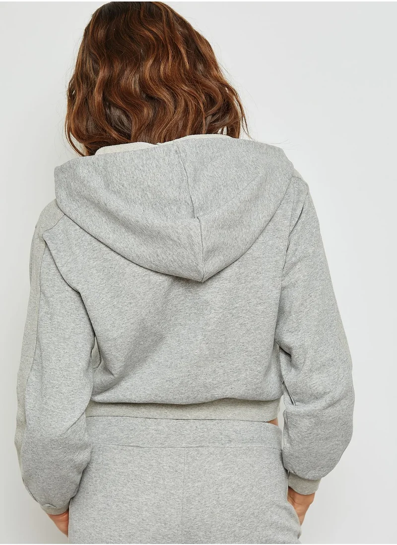 The Fifth Cropped Marl Hoodie