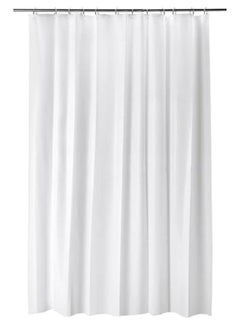 Plastic Shower Curtain 180 x 200 cm - White (Curtain Ring Not Included)