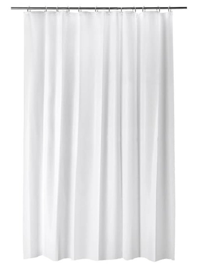 Ikea - Plastic Shower Curtain 180 x 200 cm - White (Curtain Ring Not Included) - Image 1