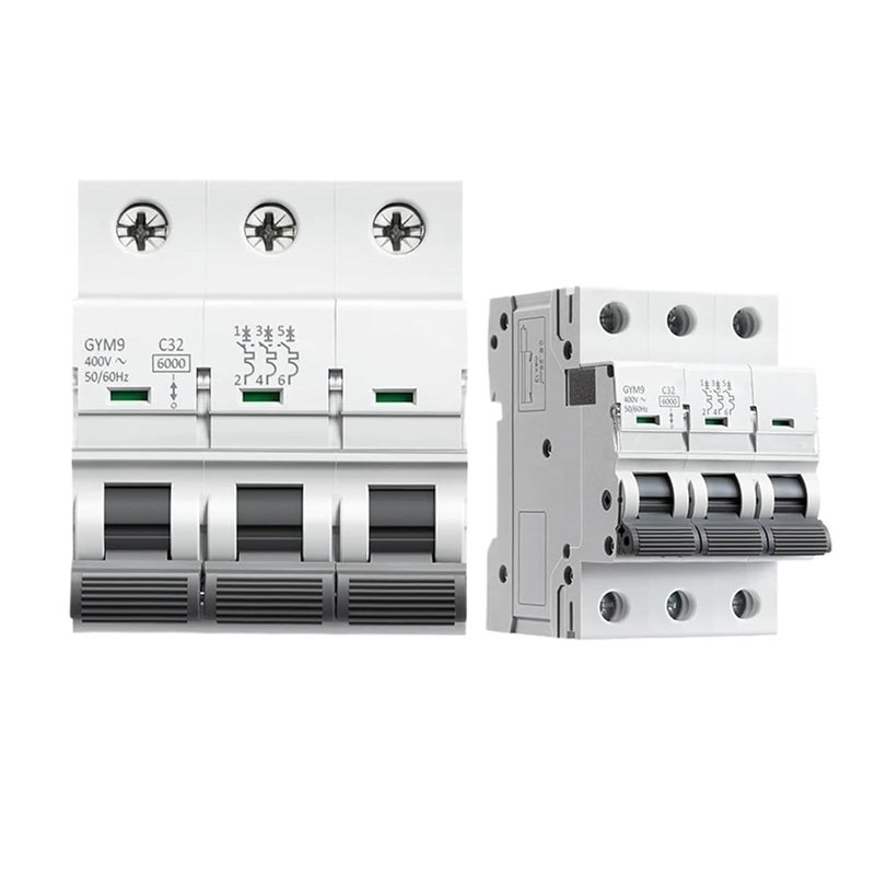 قاطع دائرة مصغر 3 قطب 40 أمبير منحنى C، قضيب دين 400 فولت تيار متردد - Image 2