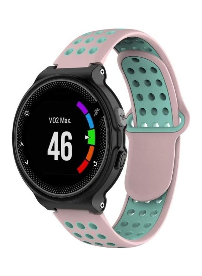 NIBEMINENT Double Colour Silicone Sport Wrist Strap For Garmin Forerunner 220/Approach S5/S20 Mint Green/Light Pink - Image 1