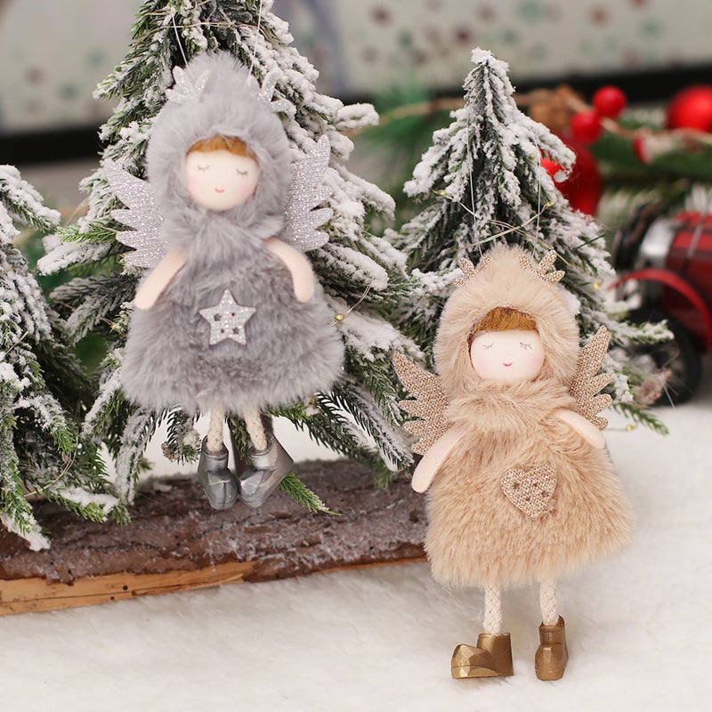 Angel with Wings Pendants Ornament Christmas Tree Hanging Sign Merry Christmas Xmas Tree Hanging Decorations DIY Xmas Party Ornaments - Image 3