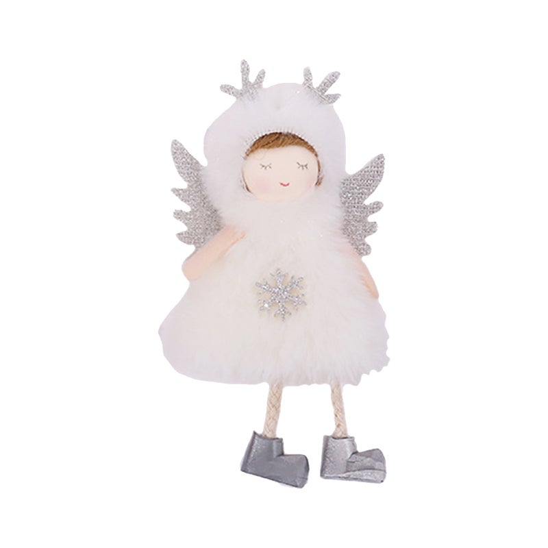 Angel with Wings Pendants Ornament Christmas Tree Hanging Sign Merry Christmas Xmas Tree Hanging Decorations DIY Xmas Party Ornaments - Image 1