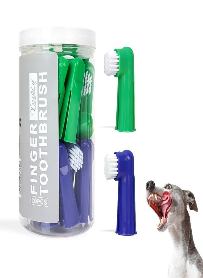 Histotree 20Pcs Dog Finger Toothbrush with Soft Nylon Bristles Dog Toothbrush Finger Dog Teeth Cleaning Tool Pet Dental Care Toothbrush for Puppies Dogs Kittens Cats - Image 1