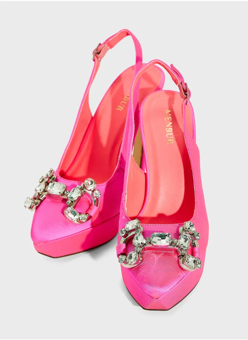 منبور Ankle Strap High Heel Sandals