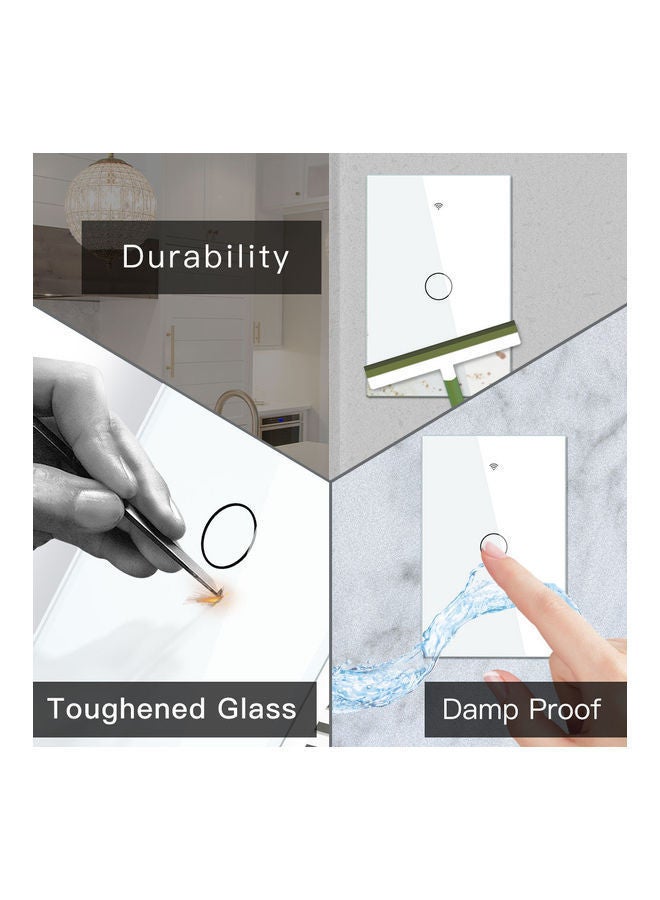 نيبمينينت سويتش ذكي بتقنية الواي فاي يعمل باللمس مجموعة واحدة أبيض - Image 4