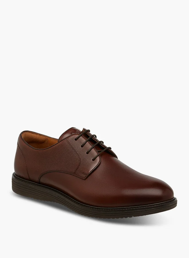 DUCHINI Men's Solid Lace-Up Derby Shoes