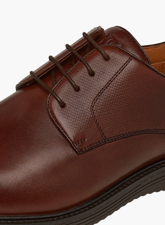 دوتشيني أحذية ديربي رجالية برباط بلون سادة - Image 4