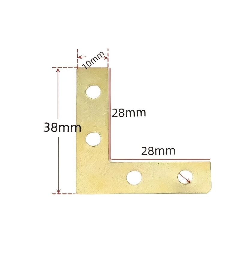 50Pcs L Shaped Corner Brackets Heavy Duty Metal Furniture Connectors for Tables and Chairs - Image 2