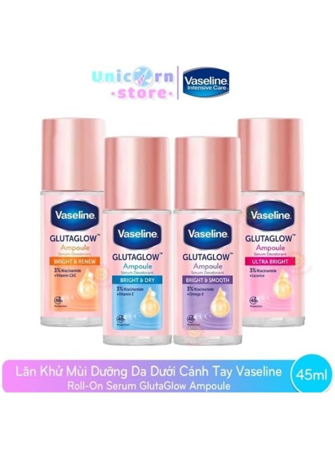 Vaseline GlutaGlow Bright & Smooth Ampoule Serum Deodorant 45ml – Niacinamide Infused Underarm Care & Long-Lasting Freshness - Image 2
