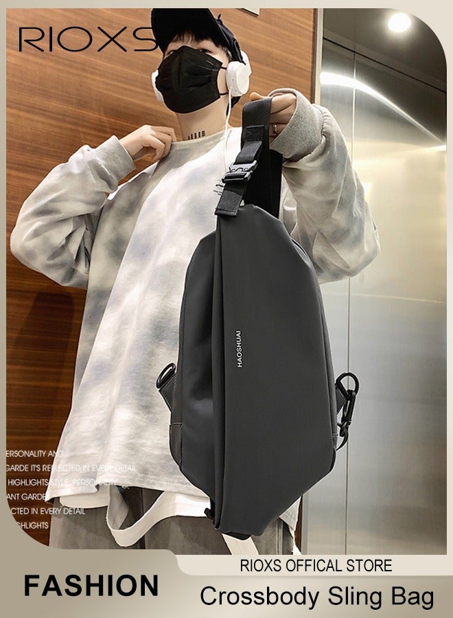 RIOXS Crossbody Sling Bag Body Chest Sling Shoulder Bag for Men Women Casual Shoulder Backpack Bag Lightweight Waterproof Daypack for Travel Hiking - Image 2