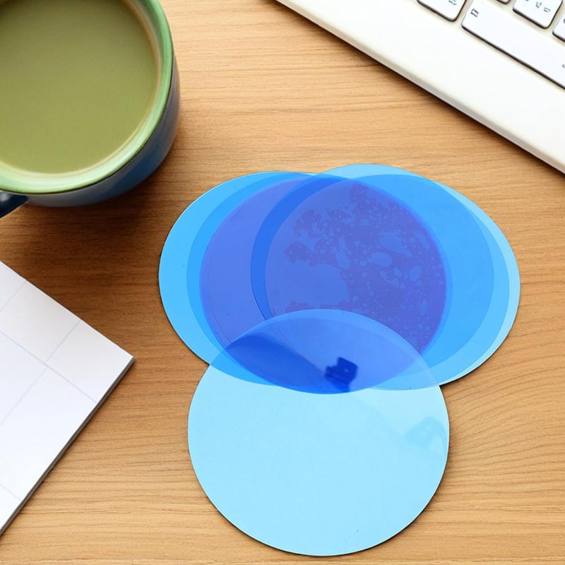 25pcs Peel-and-Stick Dimming Diffuser Film 74cm, Ambient Light Gel Stickers, Filters for LED Ceiling Spotlight & Studio Video Light Blue - Image 5