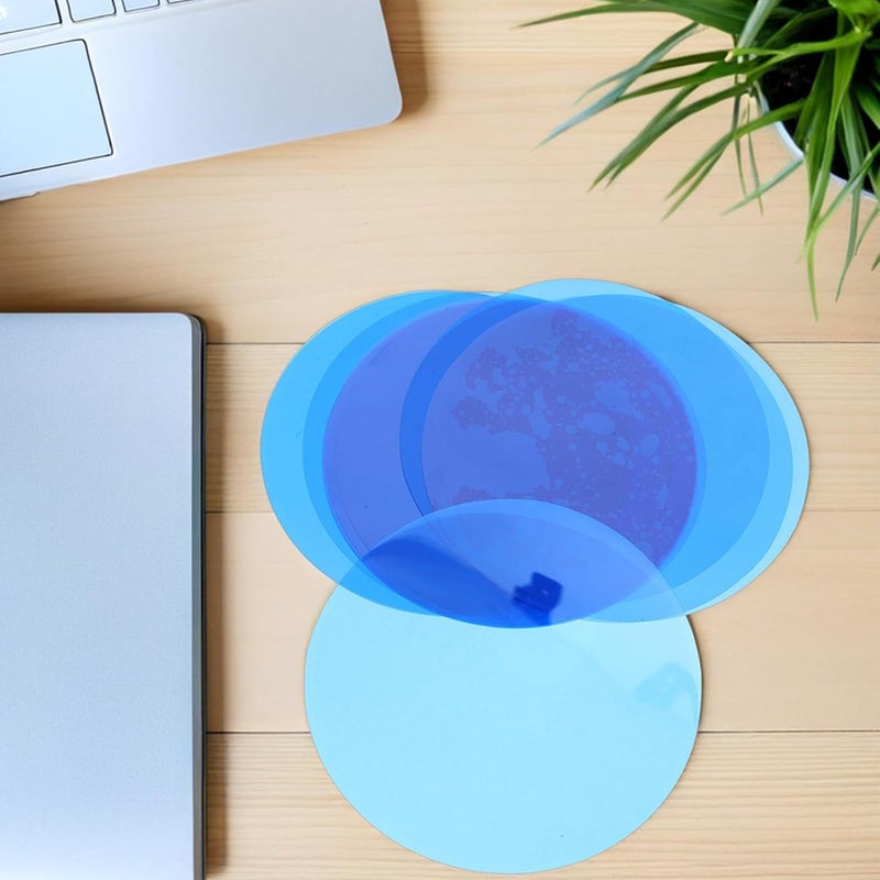 25pcs Peel-and-Stick Dimming Diffuser Film 74cm, Ambient Light Gel Stickers, Filters for LED Ceiling Spotlight & Studio Video Light Blue - Image 4