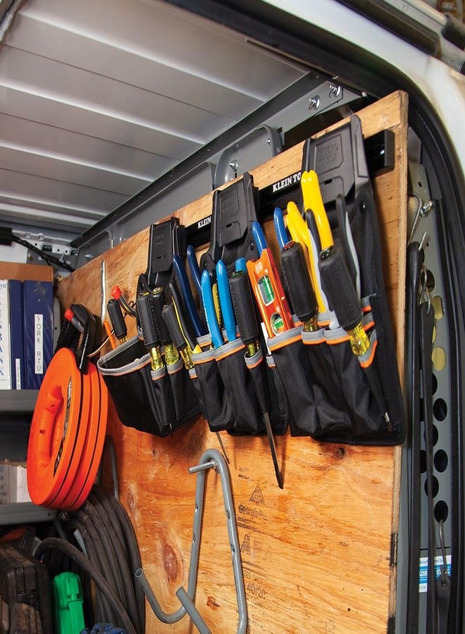 Klein Tools 55921 Tool Rack, Tradesman Pro Modular Wall Mount Rack Works with Klein Click Lock Modular Pouches - Image 5