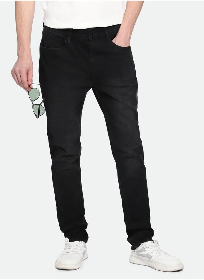 Dennis Lingo Men’s Slim Tapered Fit Black Jeans – Stylish and Comfortable