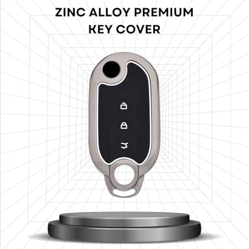 KEYCEPT Metal Alloy Key Cover Compatible for MG Comet EV Electric 3 Button Flip Key with Keychain (Short Keychain). - Image 3