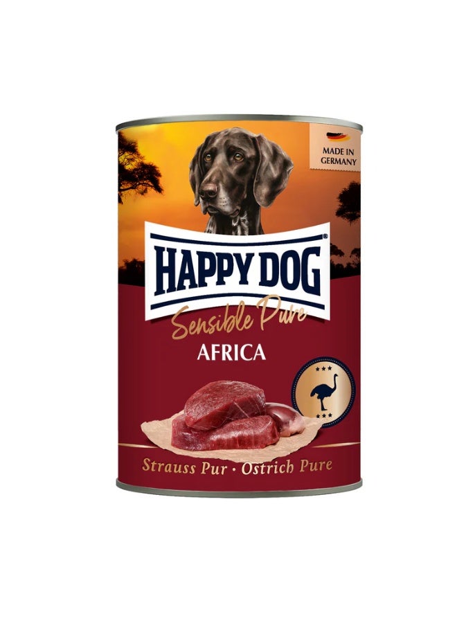 Happy Dog Pure Ostrich Wet Dog Food 400g (Pack of 6) - Image 1