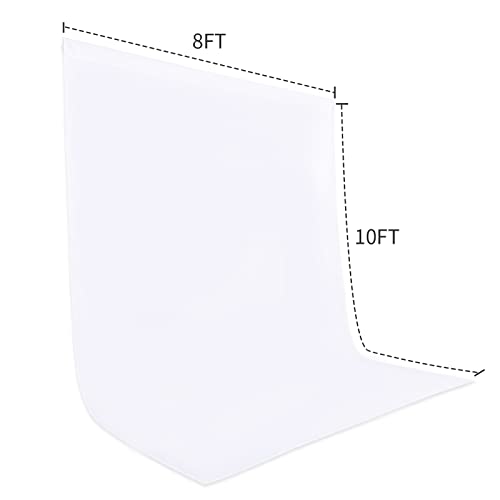 Sugargirl White Backdrop Background for Photography, 8X10FT Photo Backdrop White Screen Photo Booth Backdrop for Photoshoot Party Video(1 Panel) - Image 2