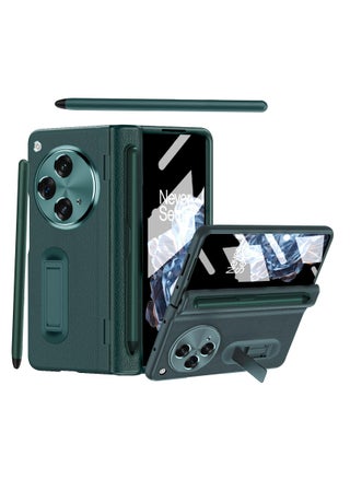 Case for OnePlus Open 2023 with Stylus and Pen Holder, PU Leather One Plus Cover with Hinge Protection, Built-in Screen Protector, Kickstand, Green - pzsku/Z461A92DA96C0D3AF3104Z/45/_/1714293155/f6945532-22d2-4fb9-81fc-97925390b2aa