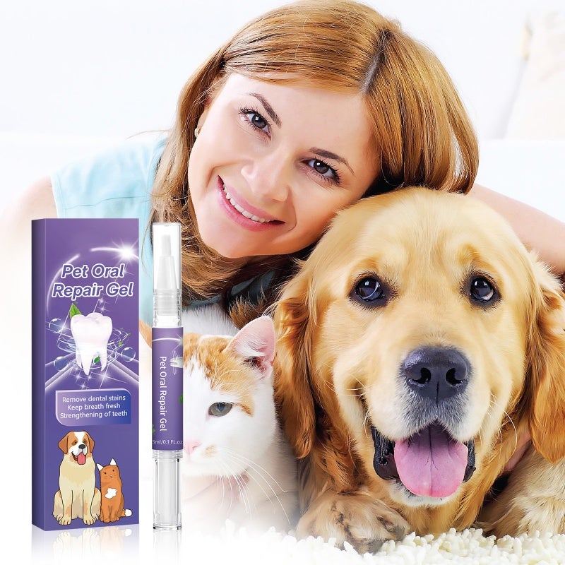 Pet Dental Care Gel: 2-Pack Purple, Gentle Non-Irritating Formula - Twist-And-Squeeze One-Handed Operation, Pet Teeth Cleaning Gel for Multi-Pet Homes, Busy Pet Parents - Image 4