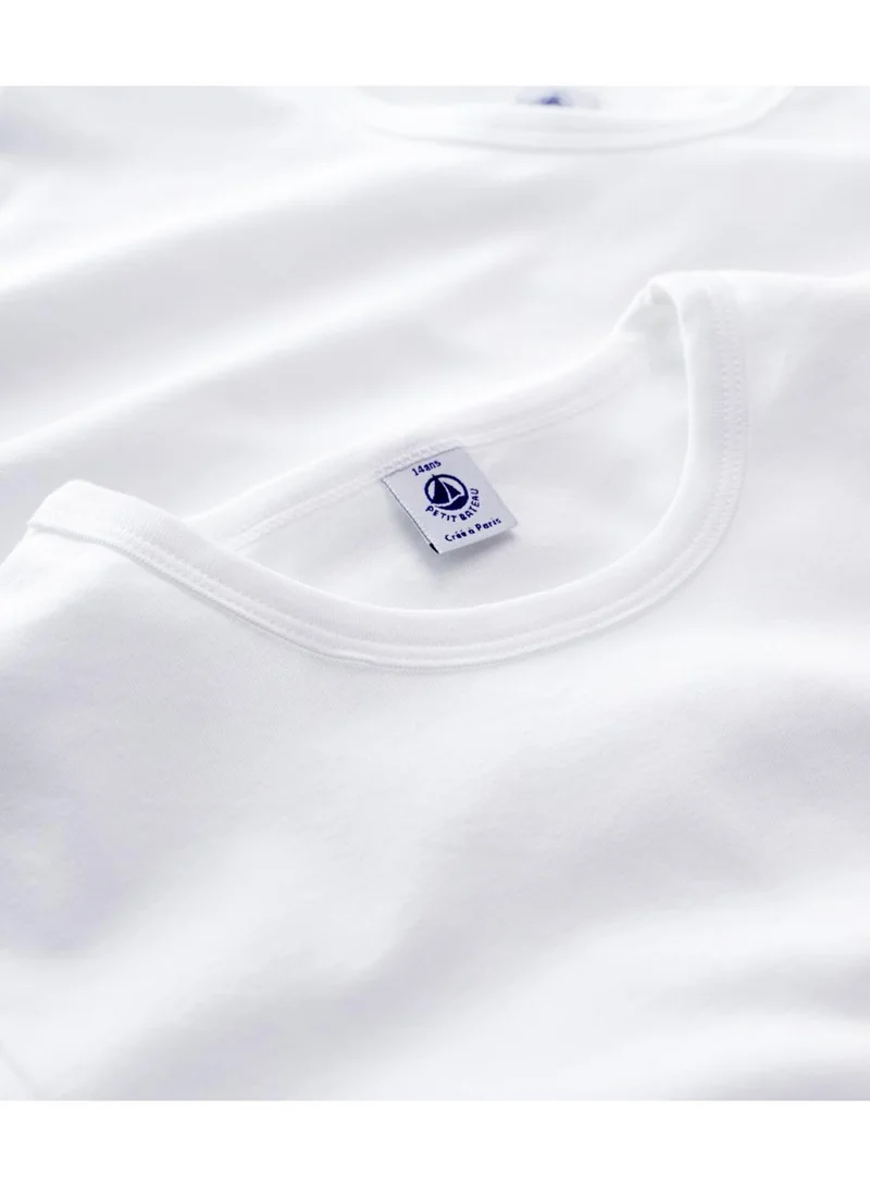Petit Bateau Boys' White Short-sleeved T-Shirt - 2-Pack