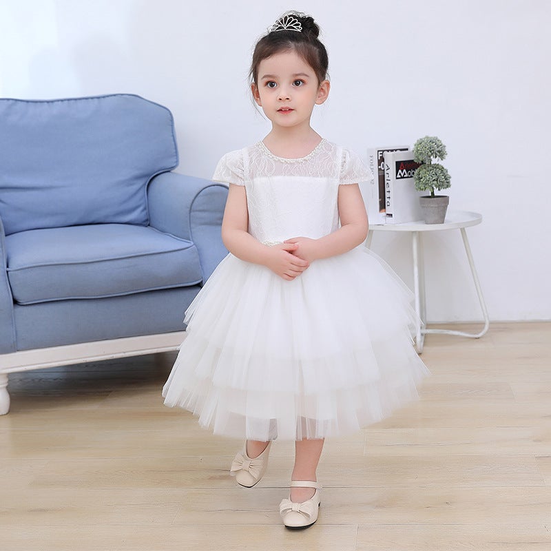 Korean-Style Cute Bow Fluffy Dream Dress New Girls Princess Dress Show Performance Fluffy Dress - Image 1