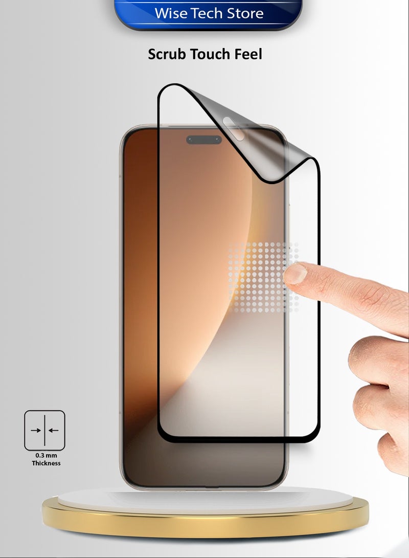 دبليو تيك هاتف Honor Magic8 Pro 5G 2025 بحماية شاشة سيراميك نانو فاخرة بالتغطية الكاملة والغراء الكامل وحماية مرنة للشاشة ماتي (MSCNMN) - شفاف/أسود - Image 4