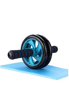 Generic AB Wheel Roller for Total Body Exerciser With Knee Mat - Blue  - Image 1