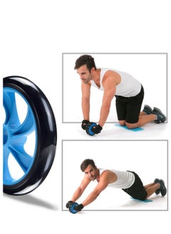 Generic AB Wheel Roller for Total Body Exerciser With Knee Mat - Blue  - Image 3