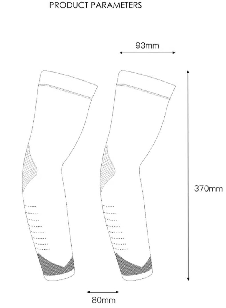 Levesica White Sunscreen ice Silk Sleeves | UV Sun Protection Arm Sleeves Cooling Sports Sleeve Anti Slip Ice Silk Warmers Arm Covers for Men Women - Image 4