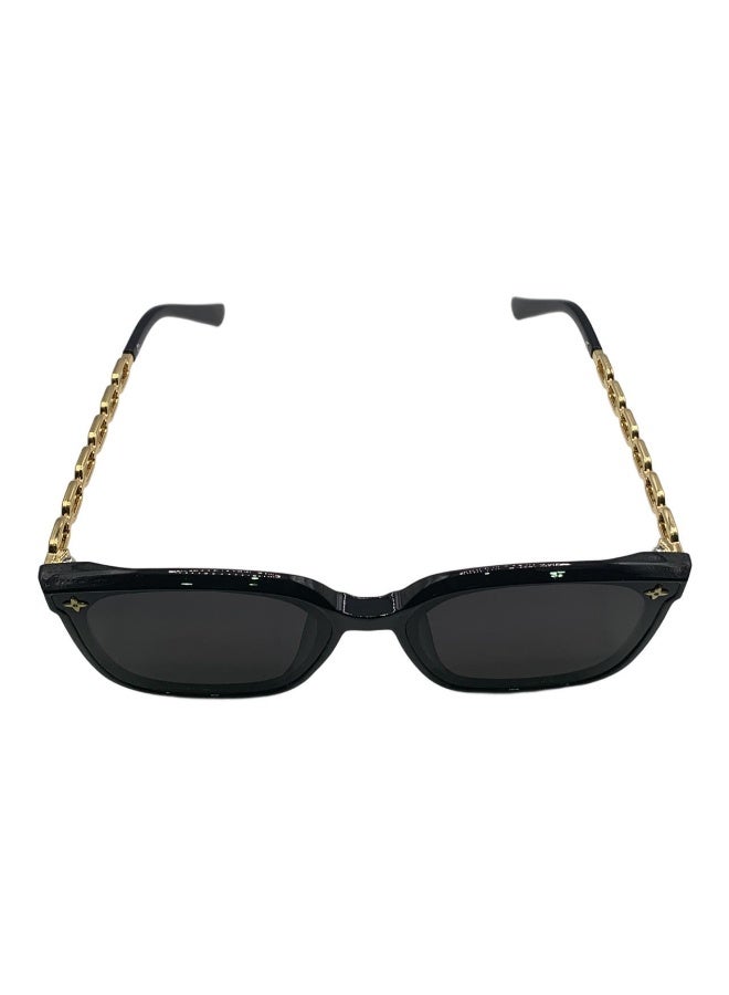 Influence Germany Inflence Germany - Elegant Square Sunglasses for Women, Black Frame with Gold Link Arms - Image 3
